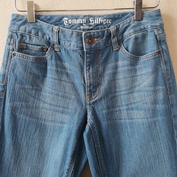Vintage Y2K 2000s Streeywear Tommy Hilfiger Jeans Boyfriend Distressed Wash 2S - Picture 2 of 8